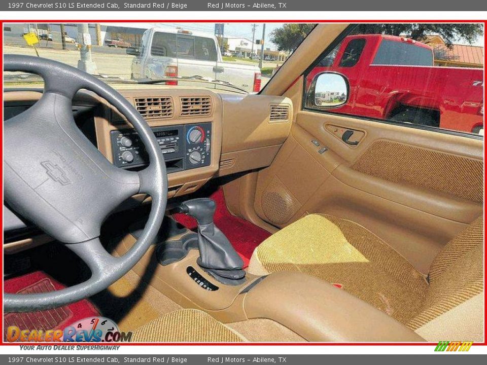 1997 Chevrolet S10 LS Extended Cab Standard Red / Beige Photo #23