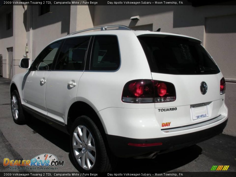 2009 Volkswagen Touareg 2 TDI Campanella White / Pure Beige Photo #4