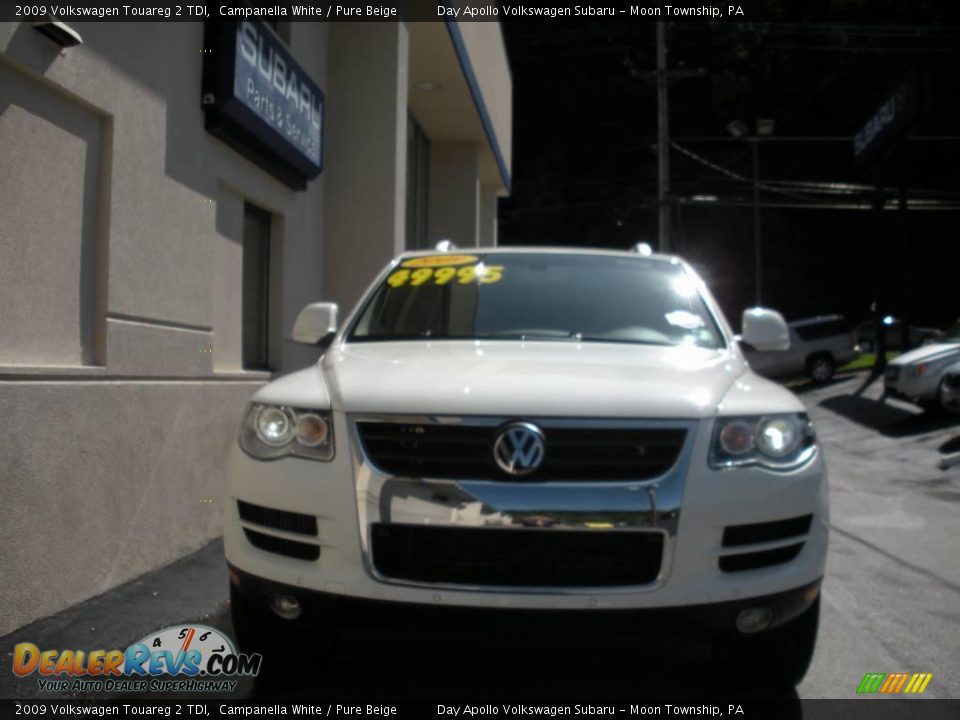 2009 Volkswagen Touareg 2 TDI Campanella White / Pure Beige Photo #7