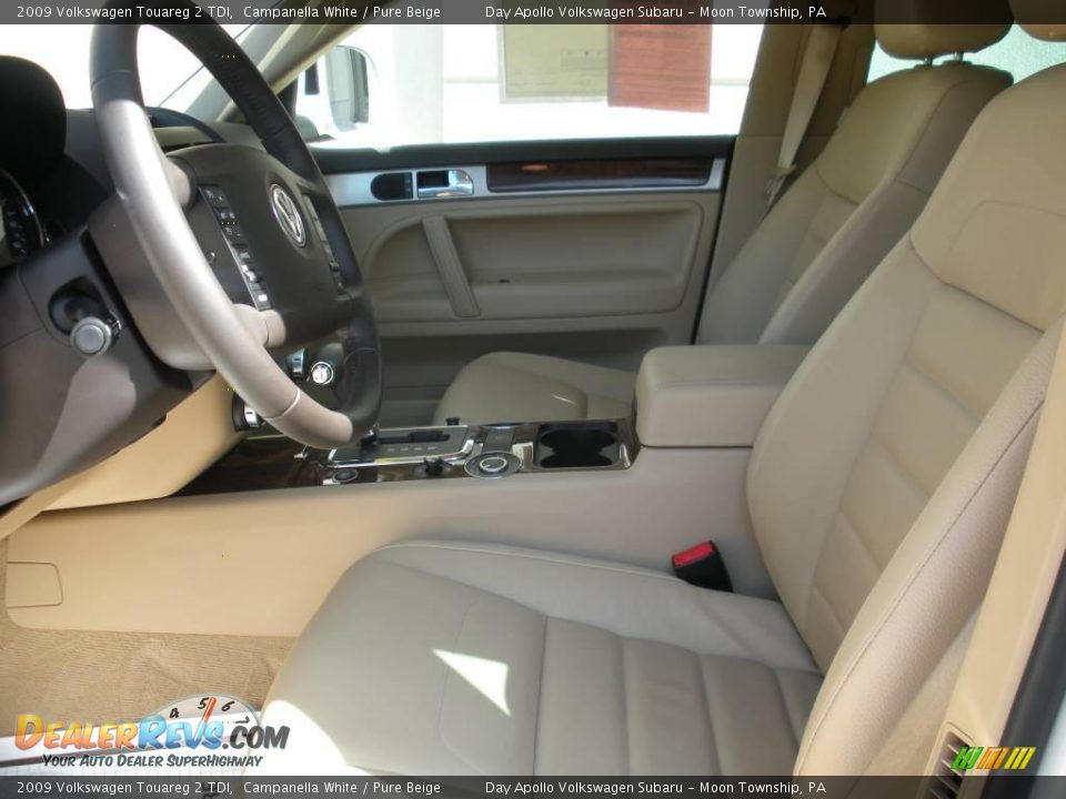 2009 Volkswagen Touareg 2 TDI Campanella White / Pure Beige Photo #9