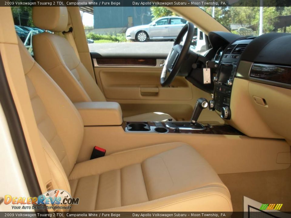 2009 Volkswagen Touareg 2 TDI Campanella White / Pure Beige Photo #11