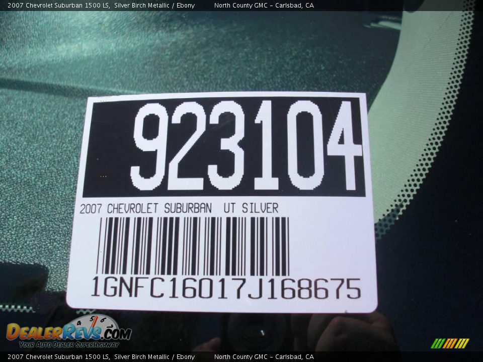 2007 Chevrolet Suburban 1500 LS Silver Birch Metallic / Ebony Photo #12