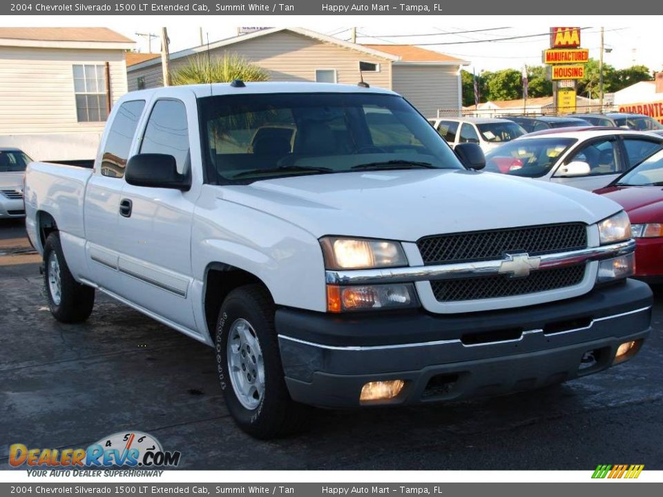 2004 Chevrolet Silverado 1500 LT Extended Cab Summit White / Tan Photo #2