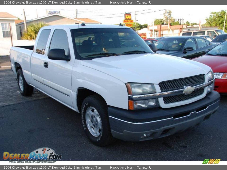 2004 Chevrolet Silverado 1500 LT Extended Cab Summit White / Tan Photo #6