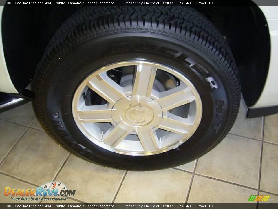 2009 Cadillac Escalade AWD White Diamond / Cocoa/Cashmere Photo #16