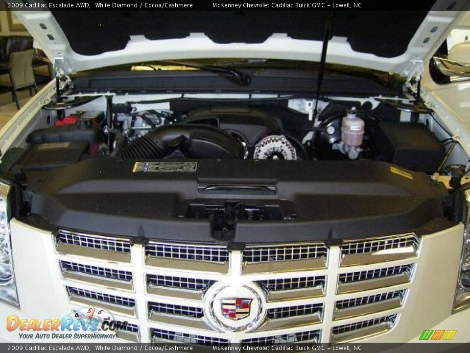 2009 Cadillac Escalade AWD White Diamond / Cocoa/Cashmere Photo #18