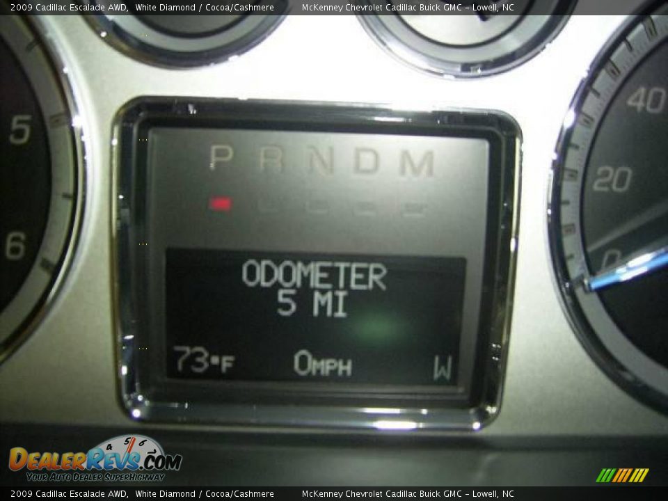 2009 Cadillac Escalade AWD White Diamond / Cocoa/Cashmere Photo #25