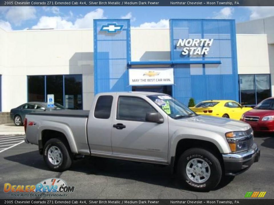 2005 Chevrolet Colorado Z71 Extended Cab 4x4 Silver Birch Metallic / Medium Dark Pewter Photo #1
