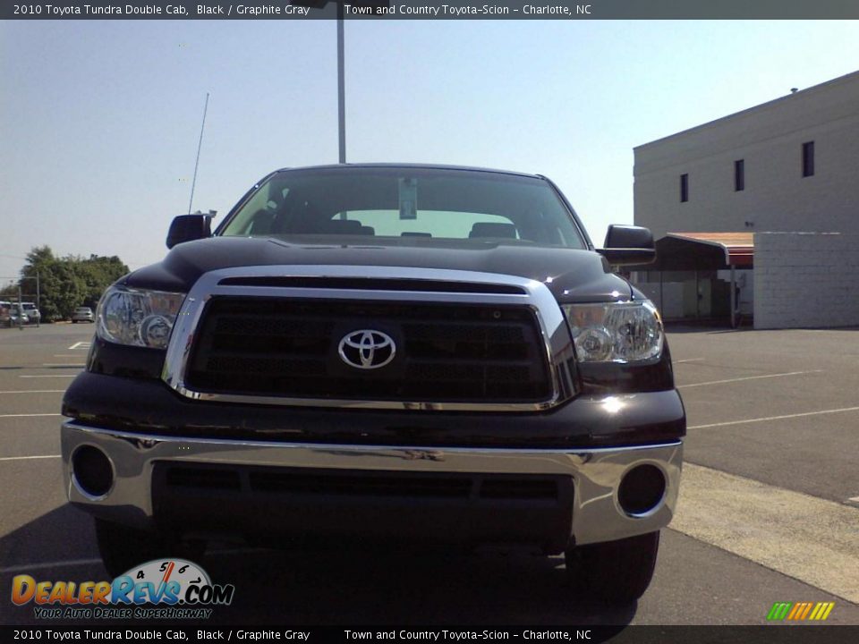 2010 Toyota Tundra Double Cab Black / Graphite Gray Photo #2