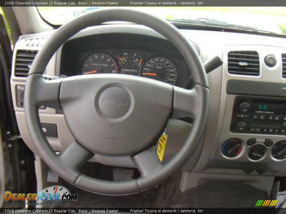 2008 Chevrolet Colorado LS Regular Cab Black / Medium Pewter Photo #10