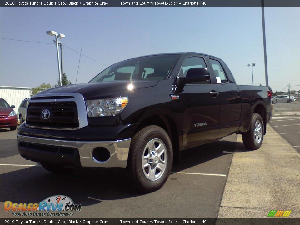 2010 Toyota Tundra Double Cab Black / Graphite Gray Photo #13