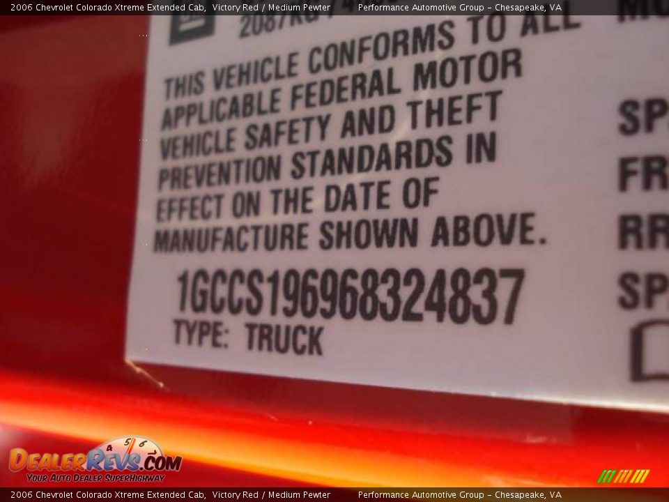 2006 Chevrolet Colorado Xtreme Extended Cab Victory Red / Medium Pewter Photo #31