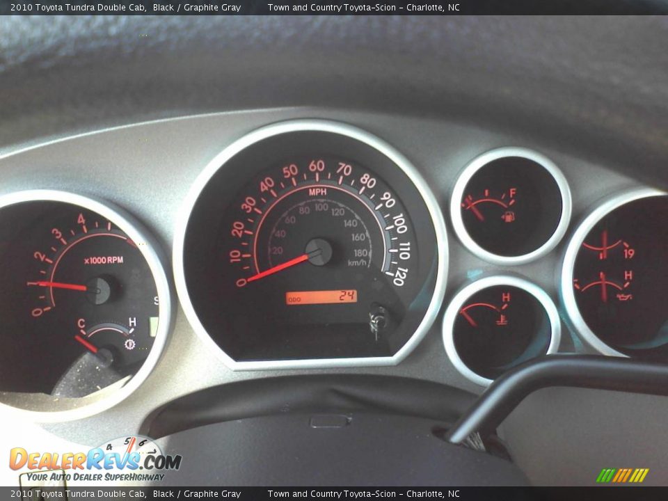 2010 Toyota Tundra Double Cab Black / Graphite Gray Photo #17