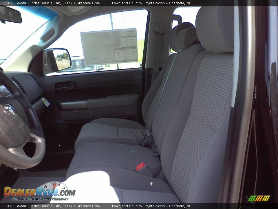 2010 Toyota Tundra Double Cab Black / Graphite Gray Photo #18
