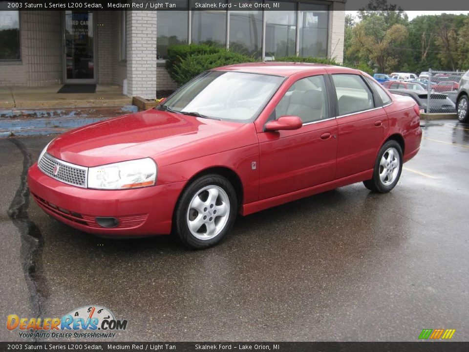 2003 Saturn L Series L200 Sedan Medium Red / Light Tan Photo #2