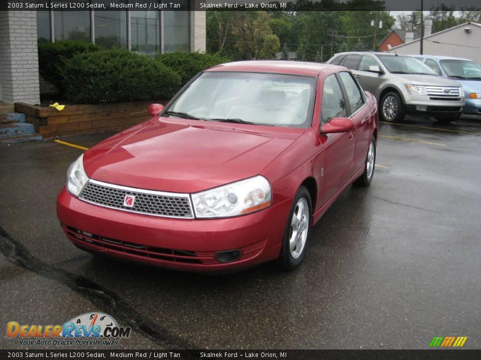 2003 Saturn L Series L200 Sedan Medium Red / Light Tan Photo #3