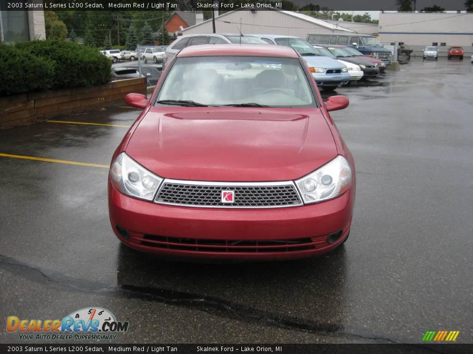 2003 Saturn L Series L200 Sedan Medium Red / Light Tan Photo #4