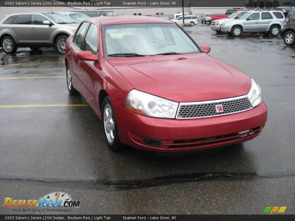 2003 Saturn L Series L200 Sedan Medium Red / Light Tan Photo #5