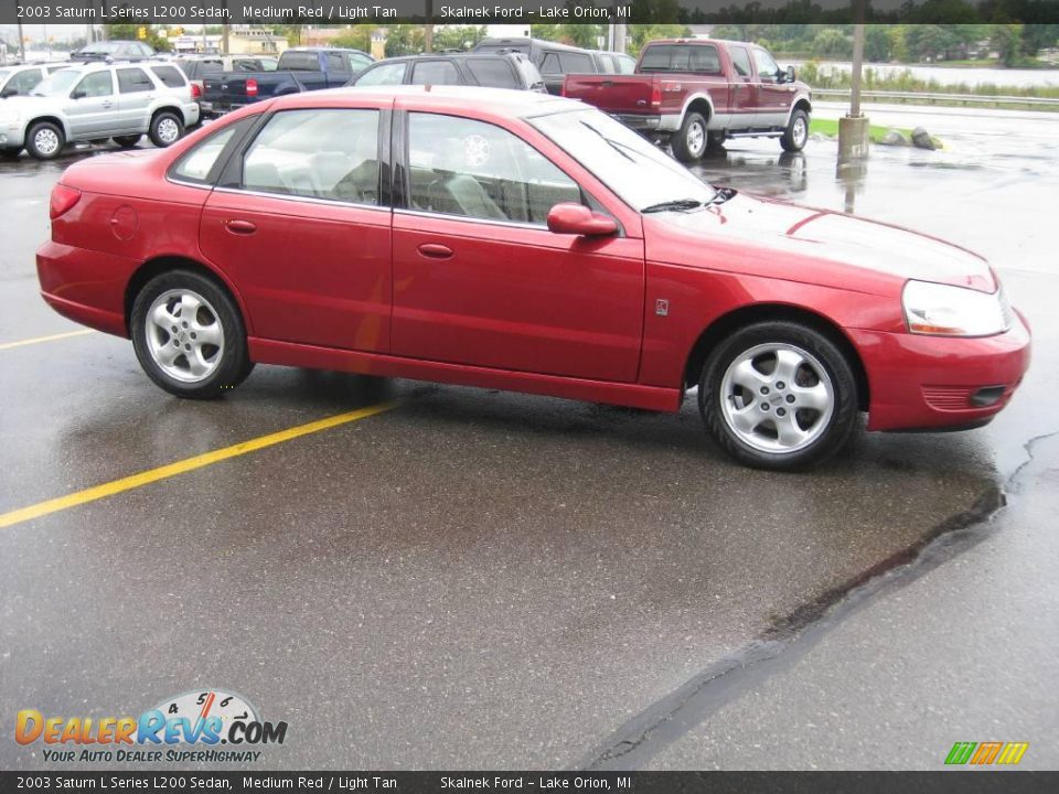 2003 Saturn L Series L200 Sedan Medium Red / Light Tan Photo #7