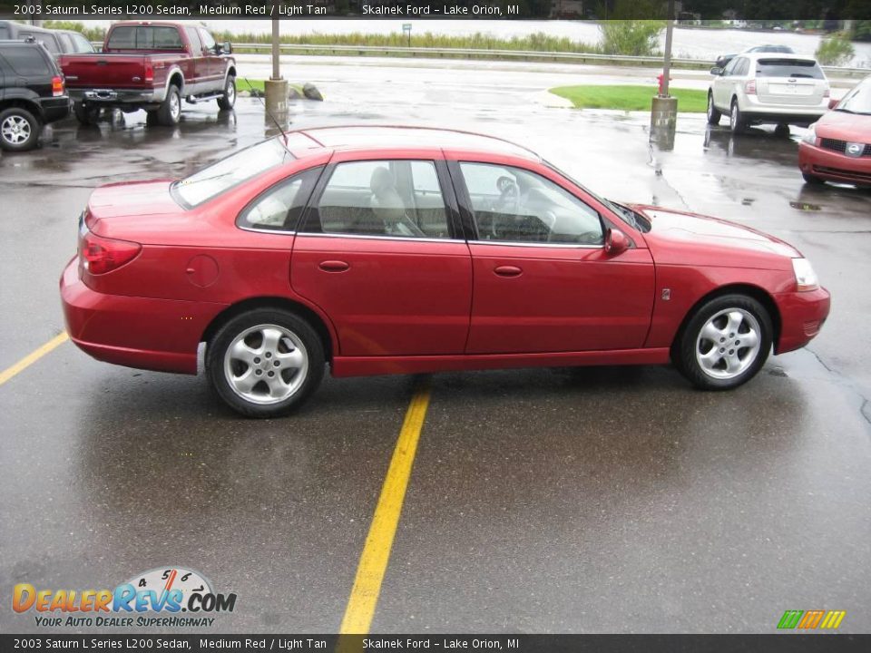 2003 Saturn L Series L200 Sedan Medium Red / Light Tan Photo #8