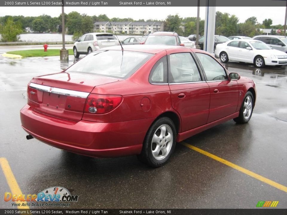 2003 Saturn L Series L200 Sedan Medium Red / Light Tan Photo #9