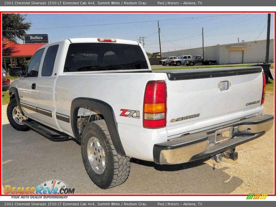 2001 Chevrolet Silverado 1500 LT Extended Cab 4x4 Summit White / Medium Gray Photo #3