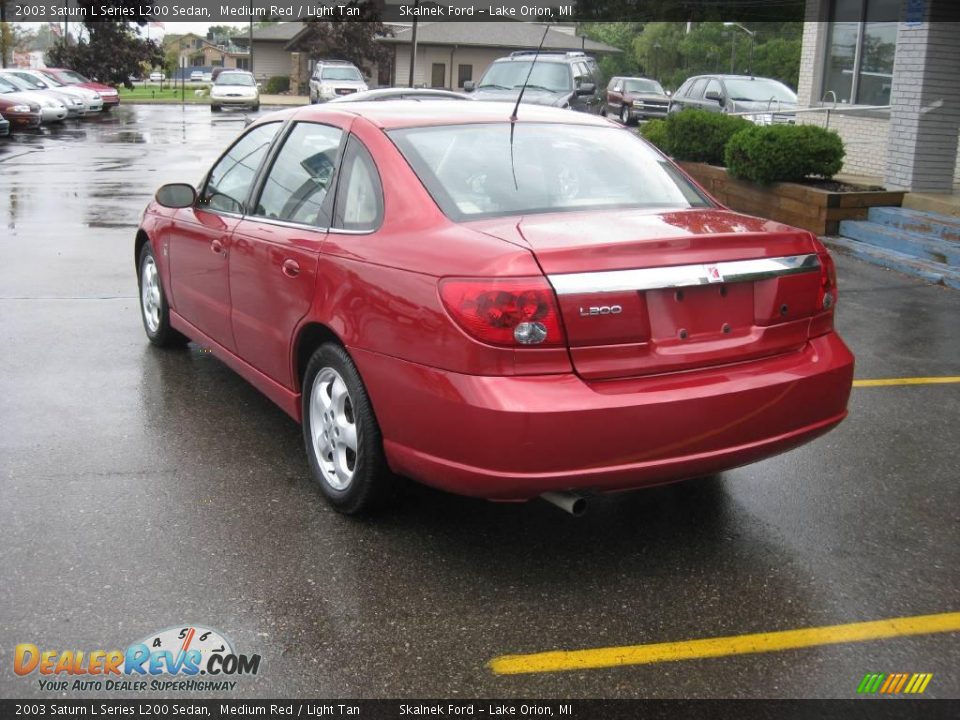 2003 Saturn L Series L200 Sedan Medium Red / Light Tan Photo #12