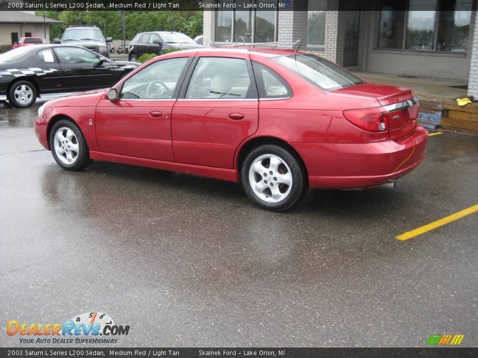 2003 Saturn L Series L200 Sedan Medium Red / Light Tan Photo #13