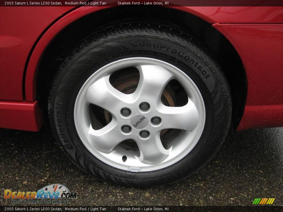 2003 Saturn L Series L200 Sedan Medium Red / Light Tan Photo #14