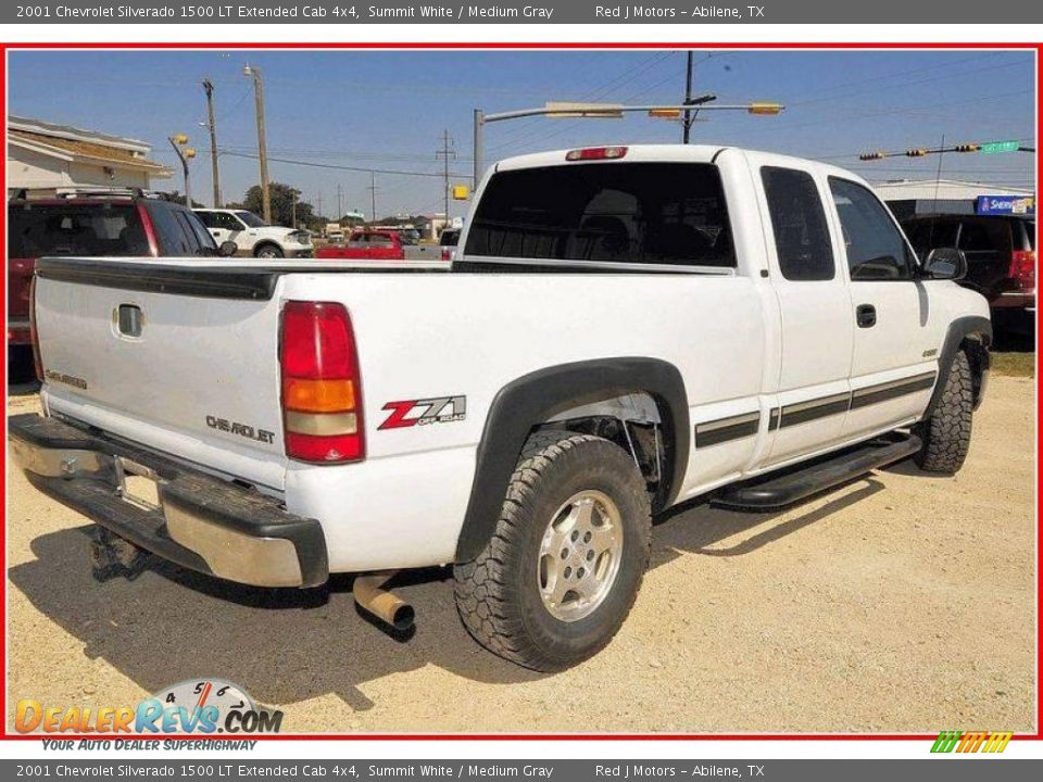 2001 Chevrolet Silverado 1500 LT Extended Cab 4x4 Summit White / Medium Gray Photo #9