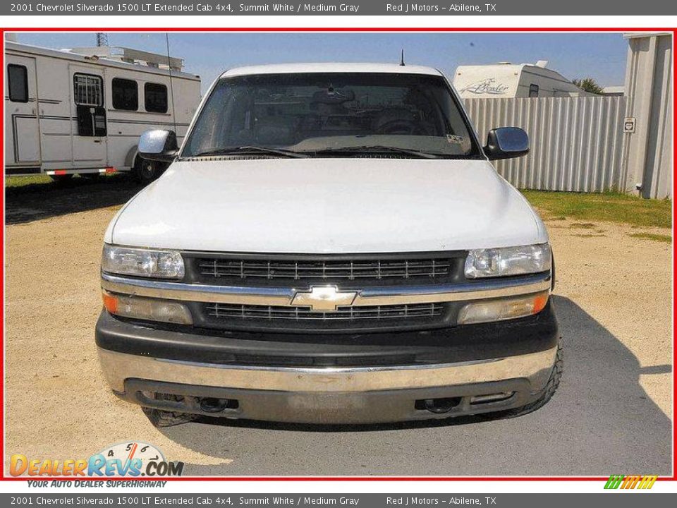 2001 Chevrolet Silverado 1500 LT Extended Cab 4x4 Summit White / Medium Gray Photo #12