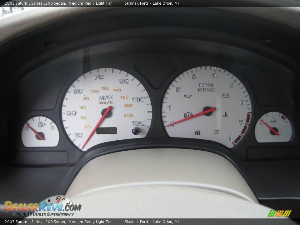 2003 Saturn L Series L200 Sedan Medium Red / Light Tan Photo #24