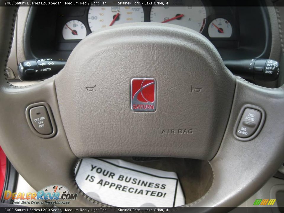 2003 Saturn L Series L200 Sedan Medium Red / Light Tan Photo #25
