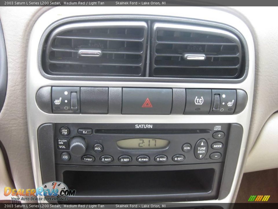 2003 Saturn L Series L200 Sedan Medium Red / Light Tan Photo #26