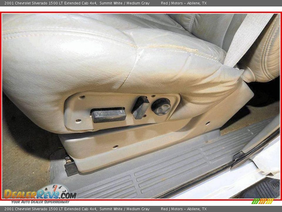 2001 Chevrolet Silverado 1500 LT Extended Cab 4x4 Summit White / Medium Gray Photo #15