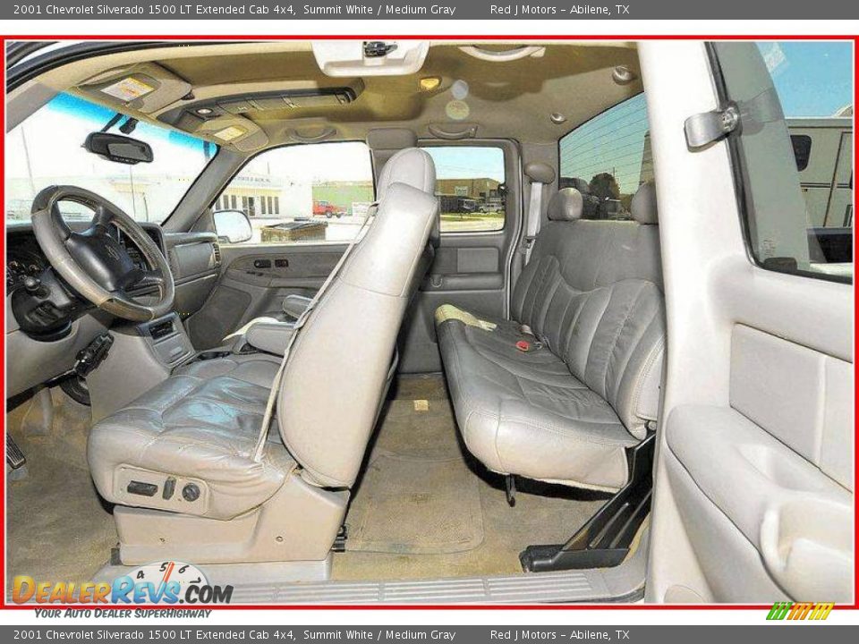 2001 Chevrolet Silverado 1500 LT Extended Cab 4x4 Summit White / Medium Gray Photo #19