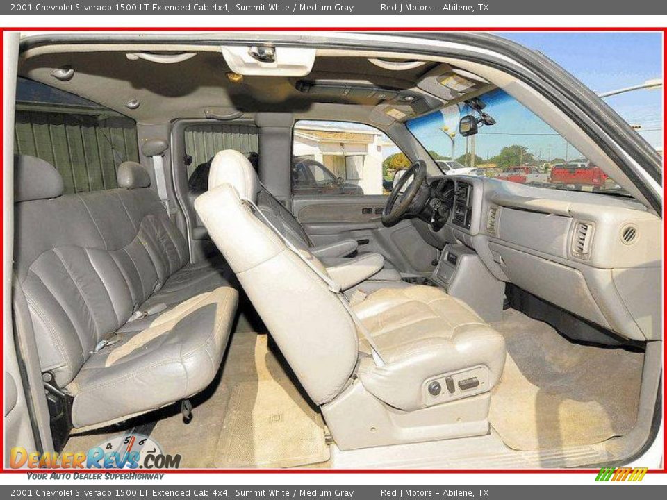 2001 Chevrolet Silverado 1500 LT Extended Cab 4x4 Summit White / Medium Gray Photo #22