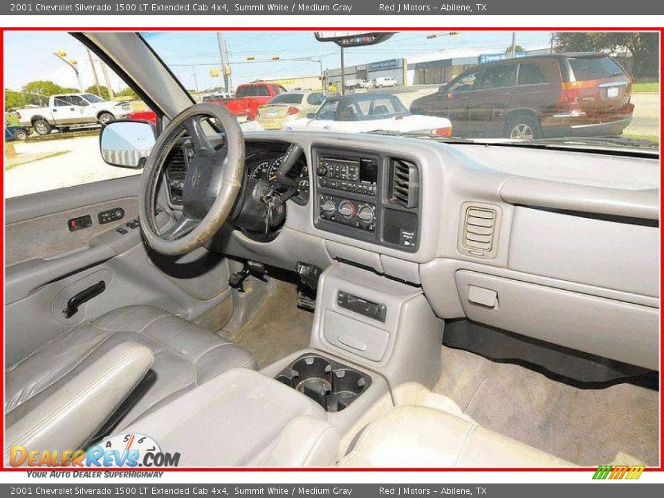 2001 Chevrolet Silverado 1500 LT Extended Cab 4x4 Summit White / Medium Gray Photo #23
