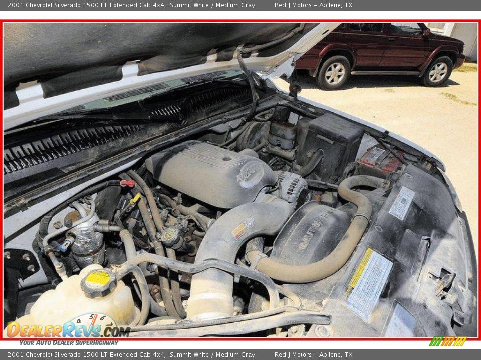 2001 Chevrolet Silverado 1500 LT Extended Cab 4x4 Summit White / Medium Gray Photo #24