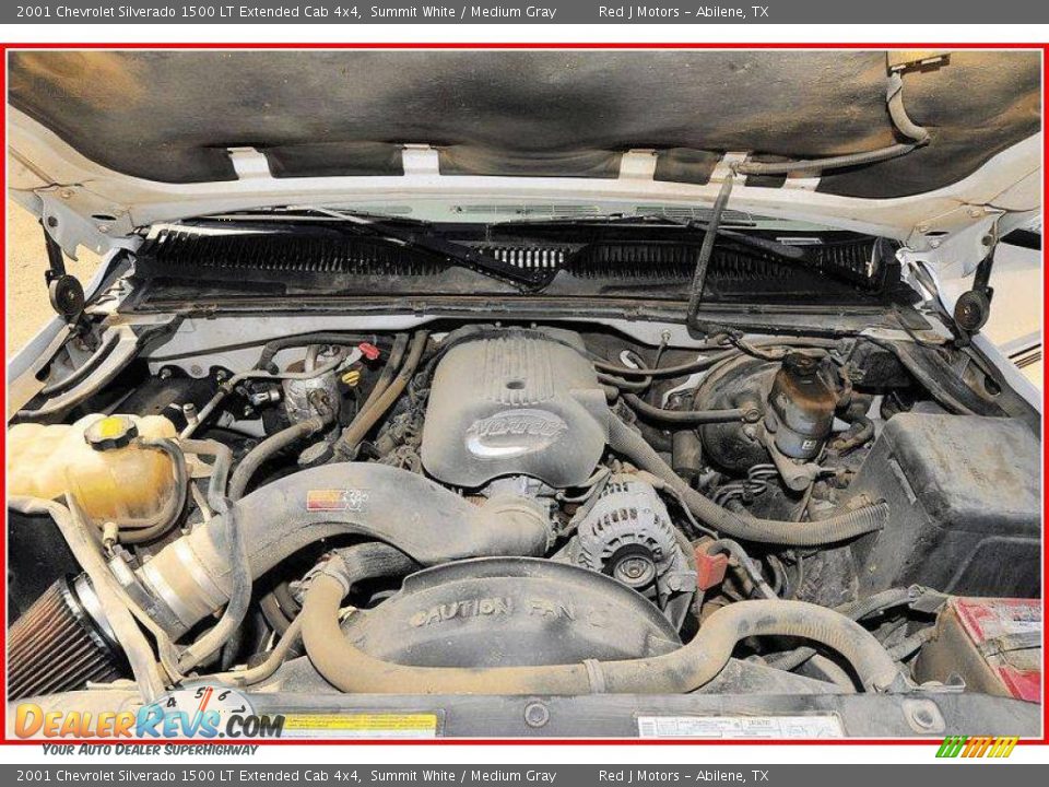 2001 Chevrolet Silverado 1500 LT Extended Cab 4x4 Summit White / Medium Gray Photo #25