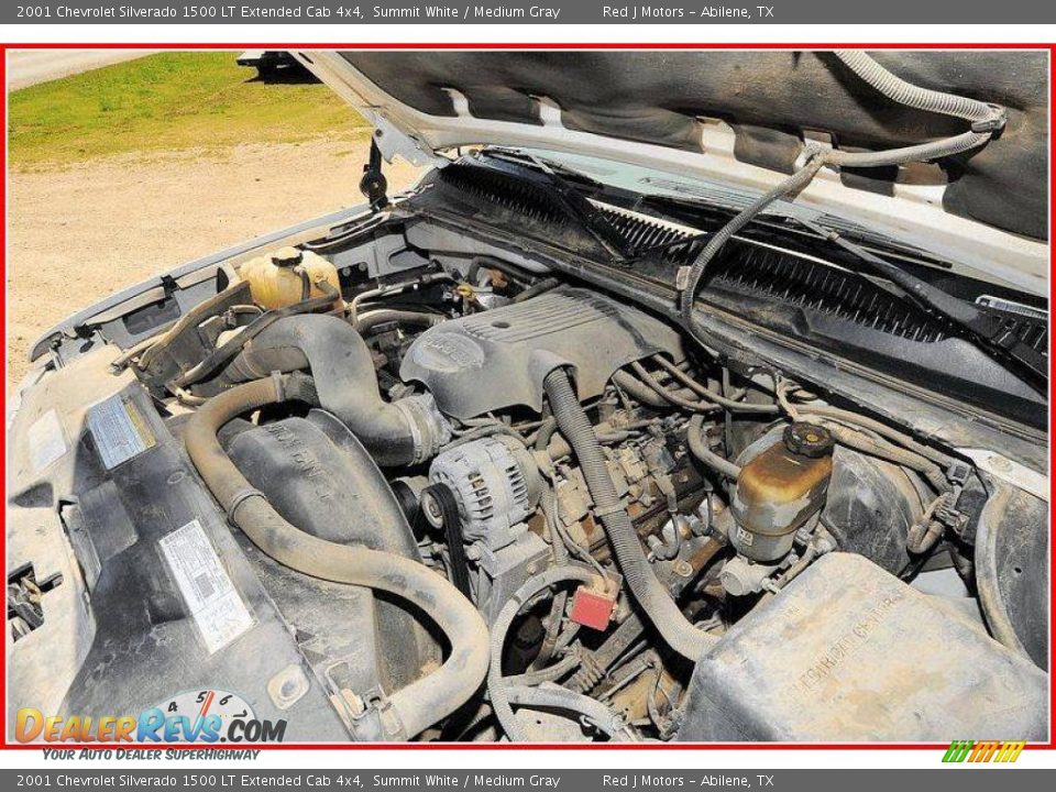2001 Chevrolet Silverado 1500 LT Extended Cab 4x4 Summit White / Medium Gray Photo #26