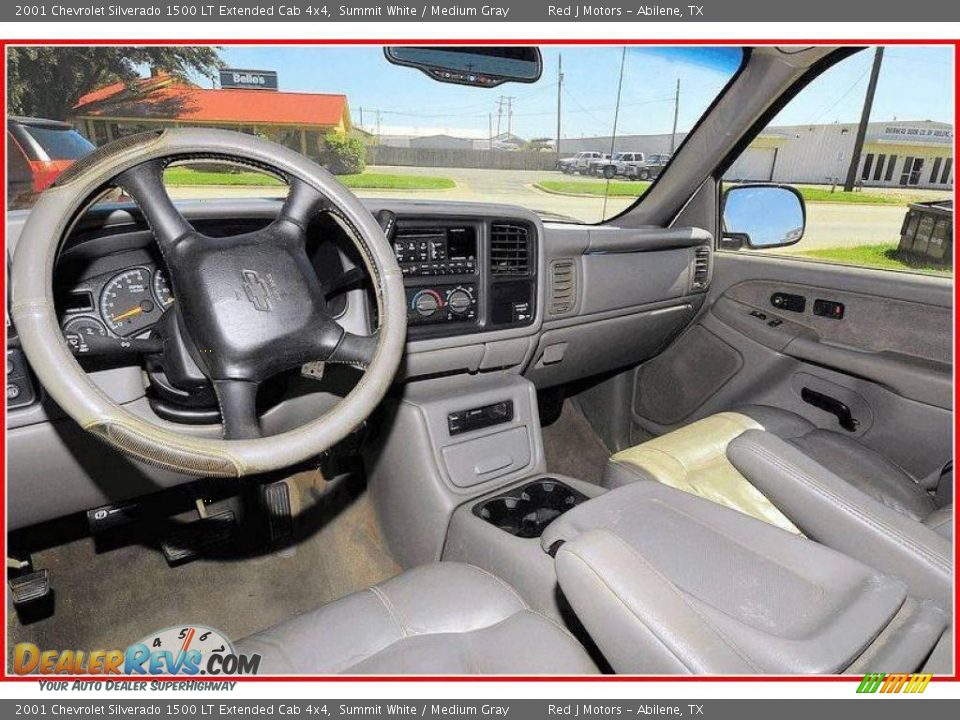 2001 Chevrolet Silverado 1500 LT Extended Cab 4x4 Summit White / Medium Gray Photo #27