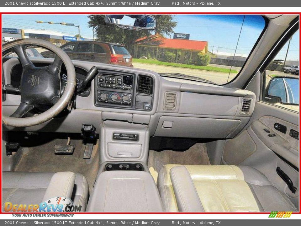2001 Chevrolet Silverado 1500 LT Extended Cab 4x4 Summit White / Medium Gray Photo #28