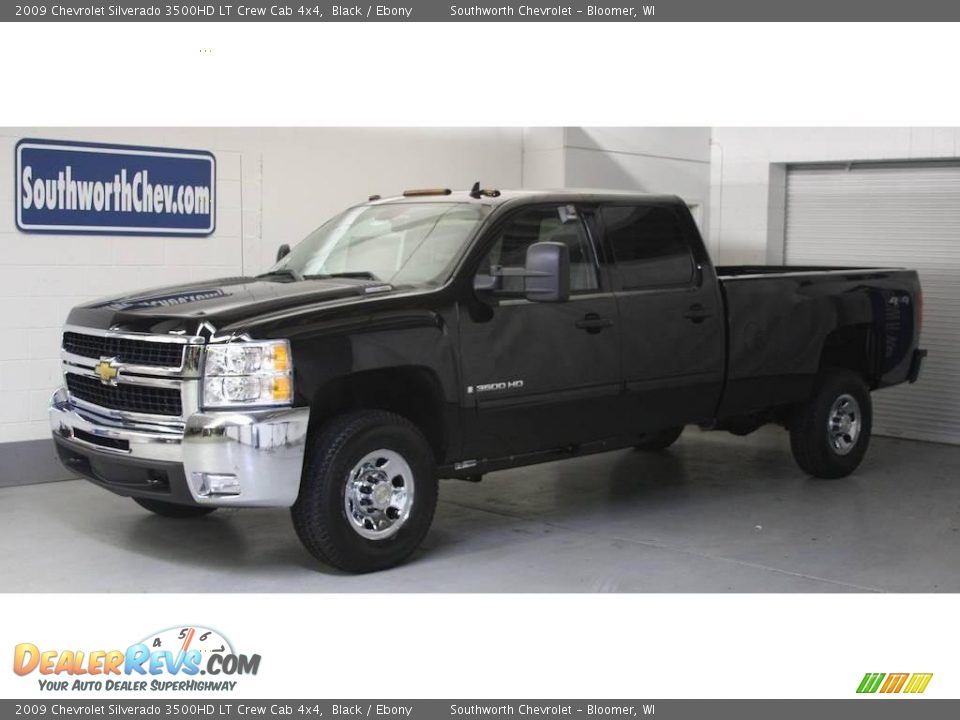 2009 Chevrolet Silverado 3500HD LT Crew Cab 4x4 Black / Ebony Photo #1