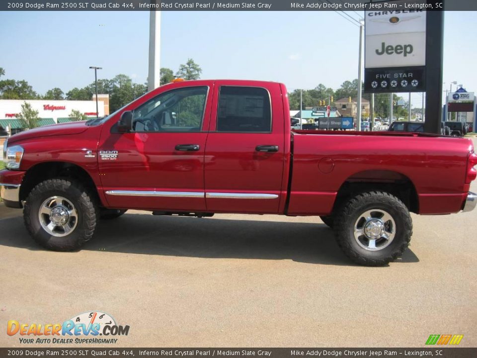 2009 Dodge Ram 2500 SLT Quad Cab 4x4 Inferno Red Crystal Pearl / Medium Slate Gray Photo #1