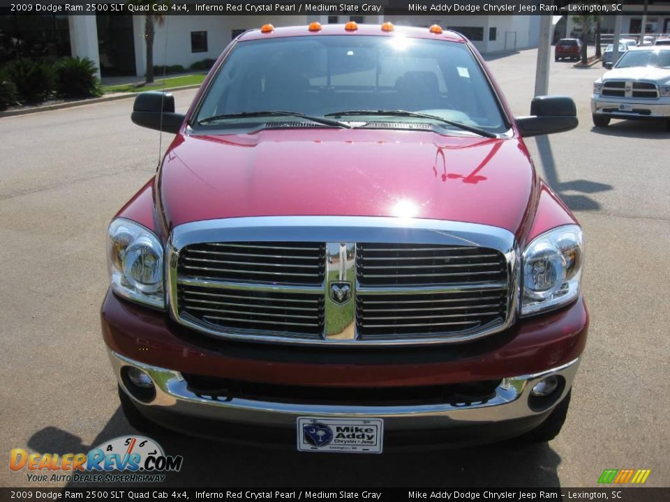 2009 Dodge Ram 2500 SLT Quad Cab 4x4 Inferno Red Crystal Pearl / Medium Slate Gray Photo #2