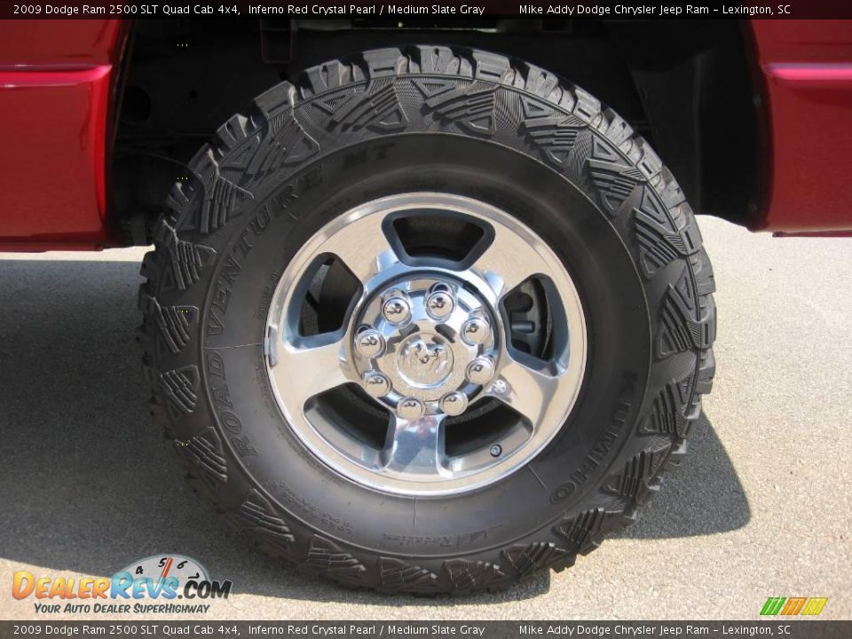 2009 Dodge Ram 2500 SLT Quad Cab 4x4 Inferno Red Crystal Pearl / Medium Slate Gray Photo #3