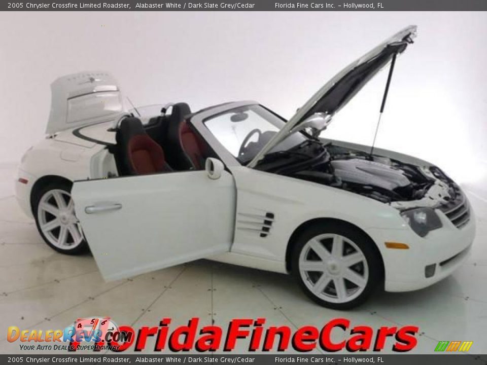 2005 Chrysler Crossfire Limited Roadster Alabaster White / Dark Slate Grey/Cedar Photo #7