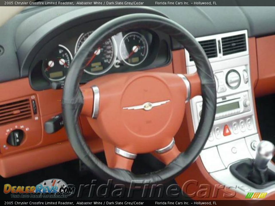 2005 Chrysler Crossfire Limited Roadster Alabaster White / Dark Slate Grey/Cedar Photo #15