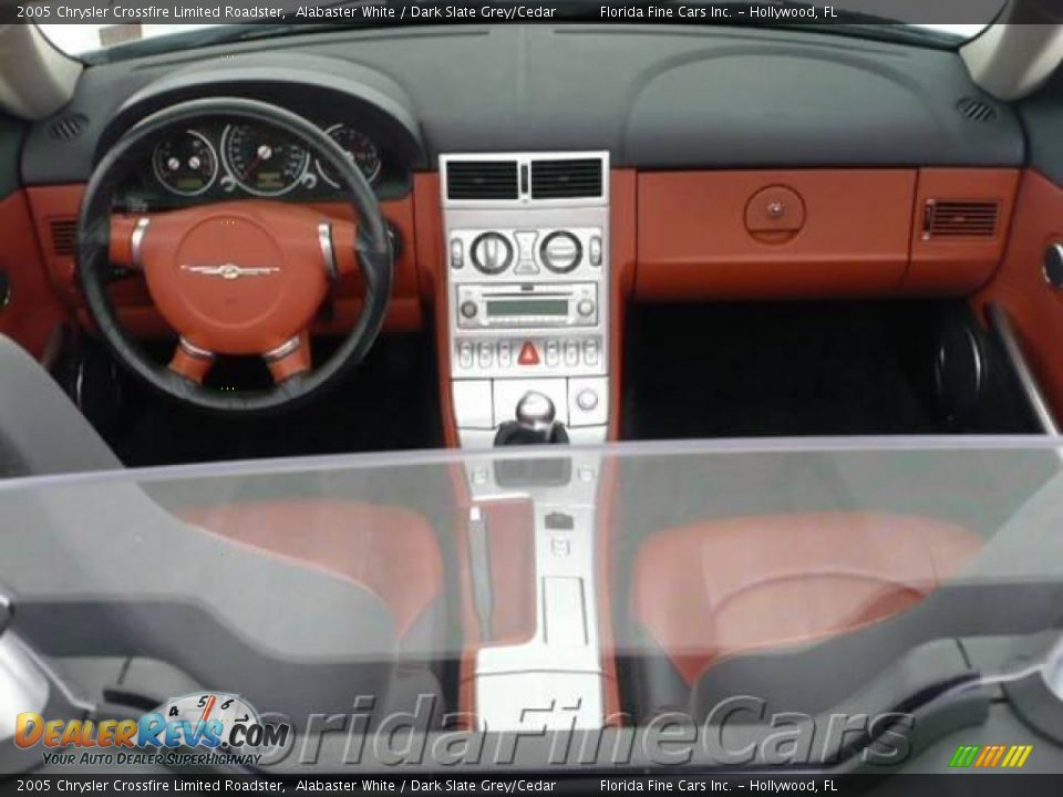 2005 Chrysler Crossfire Limited Roadster Alabaster White / Dark Slate Grey/Cedar Photo #16